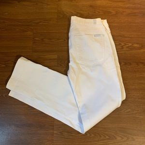 7 For All Mankind 27 white straight leg jeans